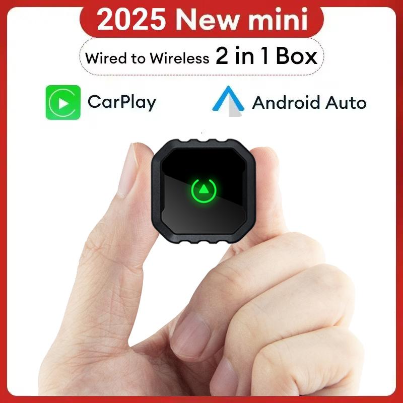 Wired to Wireless CarPlay Android Auto 2 in1 Mini Adapter AI Smart Box Suitable for 98% original wired CarPlay/Android Auto cars