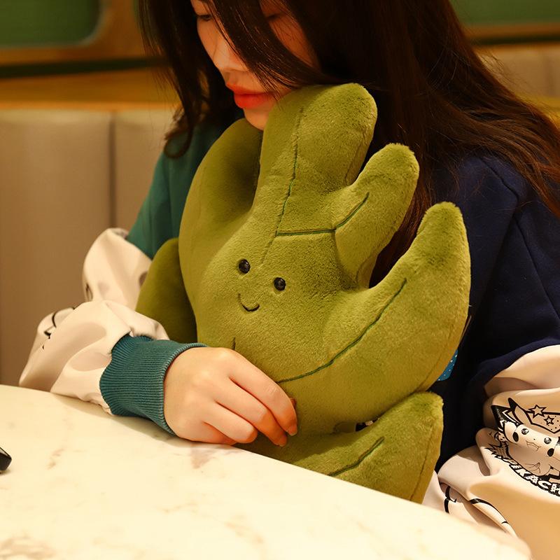 Cute Red Maple Leaf Throw Pillow Ginkgo Leaf Cushion Sofa Decoration Plush Toy Photography Props Accessories Gift