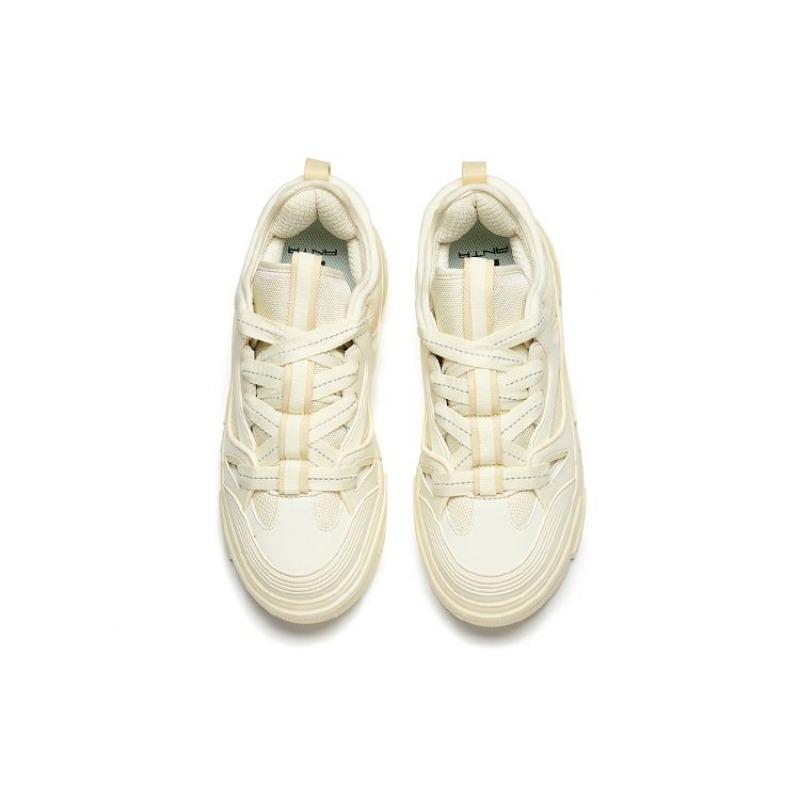 Anta Aotu Buty Chlebowe Gruba Podeszwa Antypoślizgowe Niskie Buty Skateboardowe Męskie Trampki Jasnobeżowe 912238060-3
