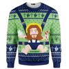 3d Print Santa Claus Playing Hockey Graphic Sweatshirts Men's Merry Christmas Crew Neck Pullover Sweater New In Xmas Hoodie