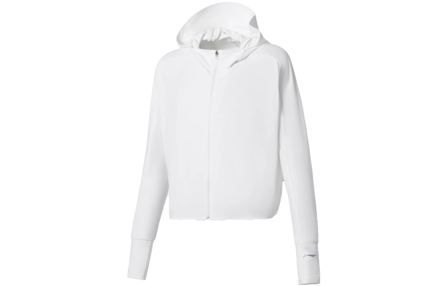 Li Ning Fitness Series Sweatshirts Women s White Hooded Moderate Other AWDS358-1 L