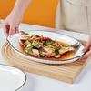 Nordic Style Double-Handled Ceramic Oval Fish Plate