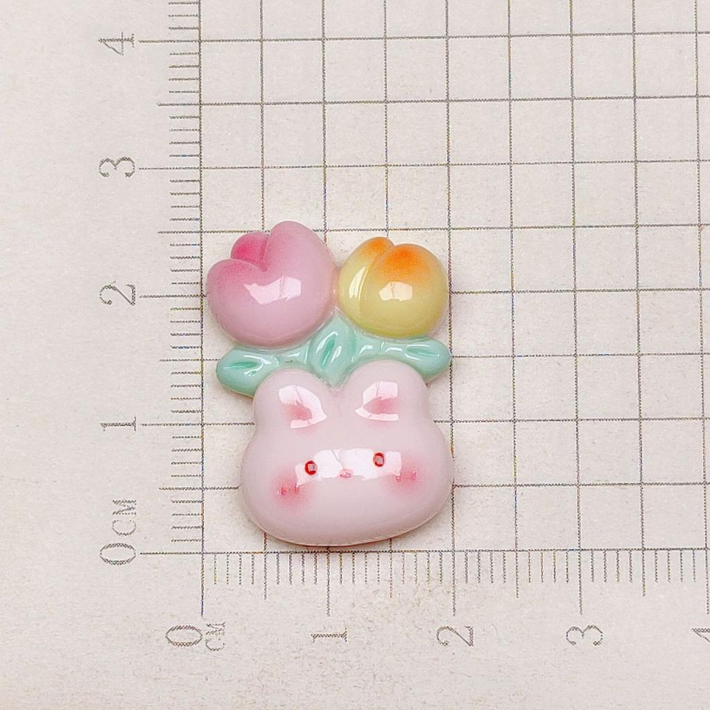 100 Kawaii Cartoon Flower Potted Cactus Cabochon Resin for Jewelry Making DIY Earrings Pendants Accessories Dollhouse Craft Deco