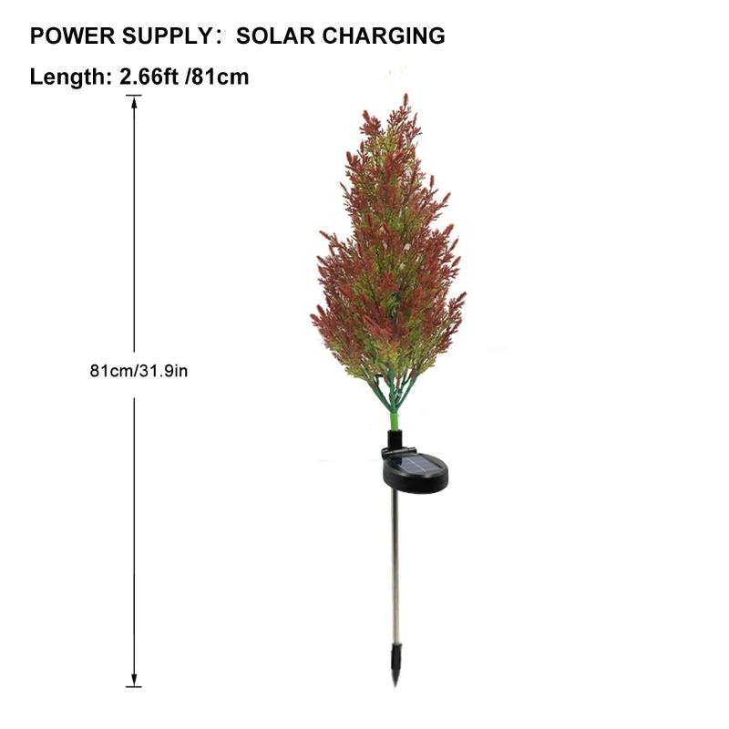 1/2/4PCS Color Solar Christmas pine tree lamp Christmas garden floor lamp suitable for garden passages and Christmas decoration