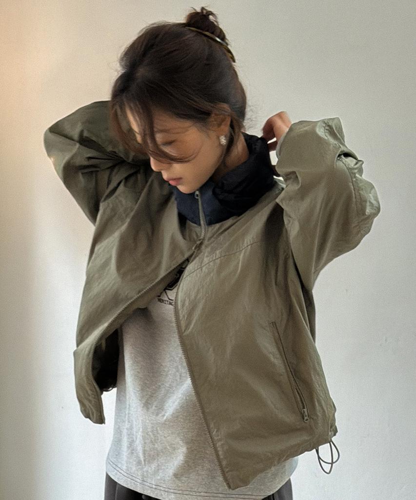 UNIVERSE GARMENT Two-Way Windbreaker Jacket_Khaki