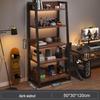 Zhaoran 5-Tier Steel-Wood Storage Shelf