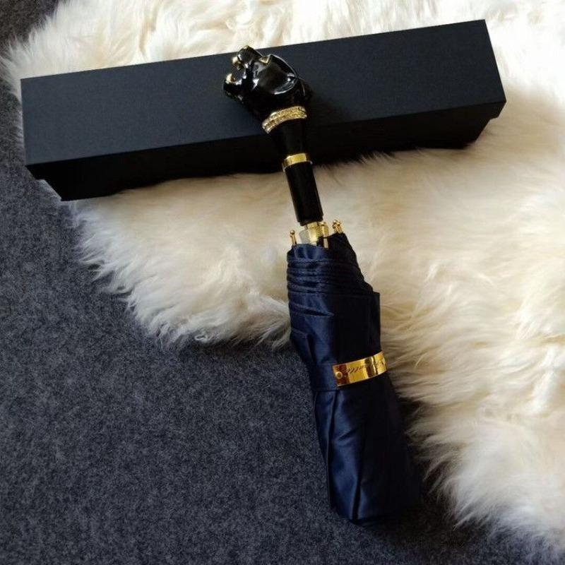 Light Luxury Sun Umbrella Sun Protection Anti-ultraviolet Fully Automatic Tri-folding High-end Gift Aristocratic Umbrella