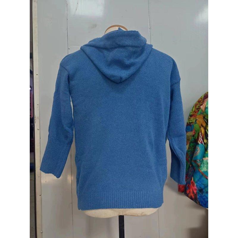 Damen Winter Langarm Übergröße Pullover Kapuzenjacke