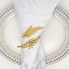 Gold Wheat Napkin Rings Metal Leaf Napkin Holder For Harvest Festival Fall Christmas Thanksgiving Dinner Table Decoration