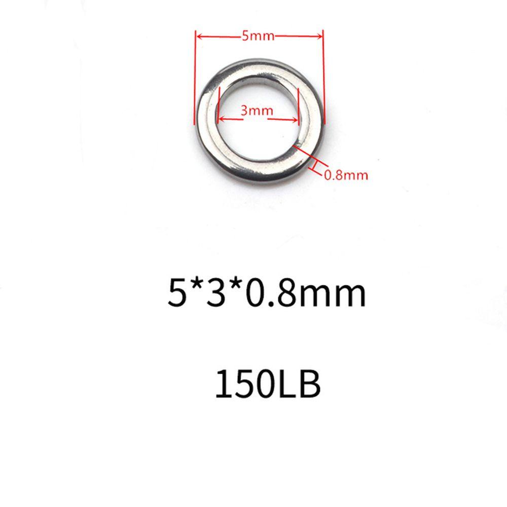 

304 Stainless Steel Connecting Ring Lead Jigging Fishing Rings Tackle Connector Snap Split Rings 5x3x0.8mm