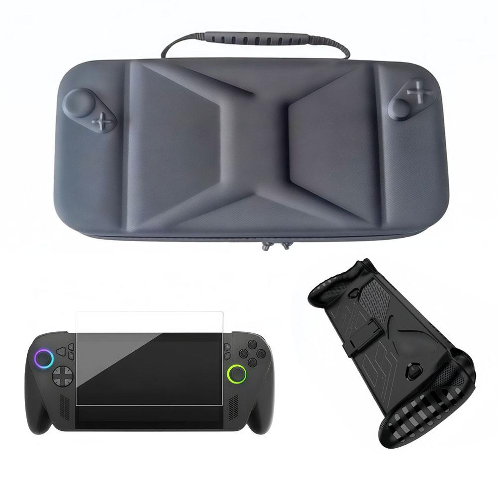 

Для Набор аксессуаров для портативной консоли ROG Ally X 3-в-1 Сумка для хранения+Защитный чехол +Защитное стекло для экрана чёрный