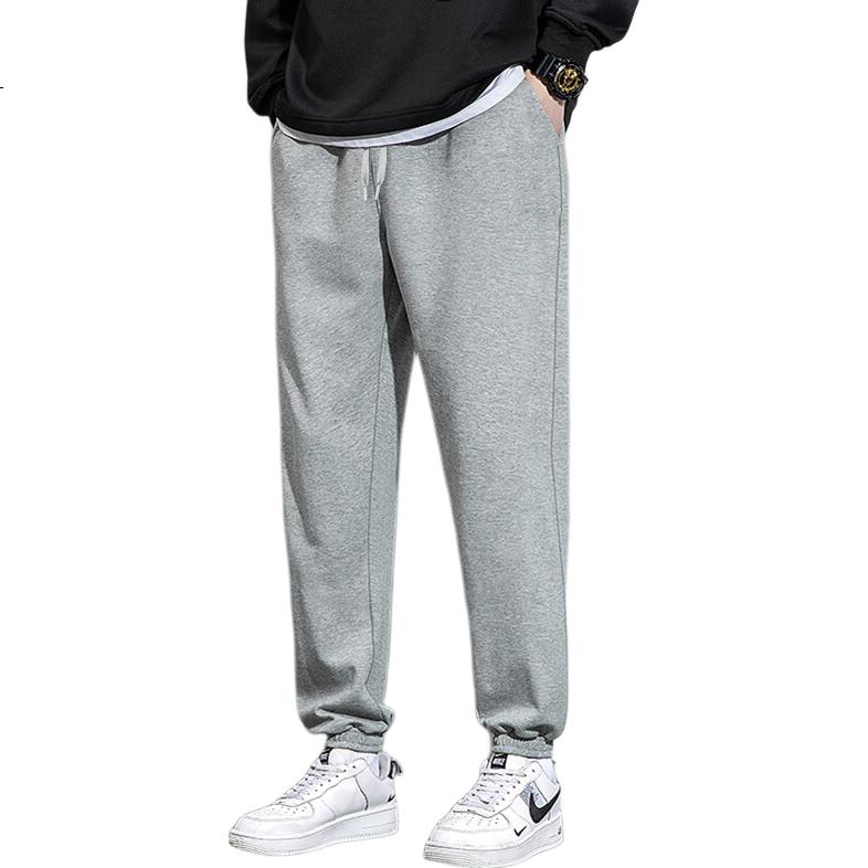 Mianzhi National Trend Brand Men's Casual Pants, Korean Style Versatile Joggers, Loose Drawstring Sweatpants, Black, M