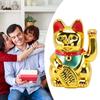 Plastic Maneki Neko Tabletop Ornament Gold Swing Arm Feng Shui Cat  Hotel Cafe Desktop Statue