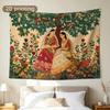 Exquisite Floral Tapestry Wall Hanging Boho Bohemian Botanical Art Decor Jungle Mural Polyester Print for Bedroom Living Room Ho