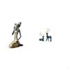 African Tribal Lady And Reindeer Statue Table Decoration Handmade Craft Collectible Art Piece Resin