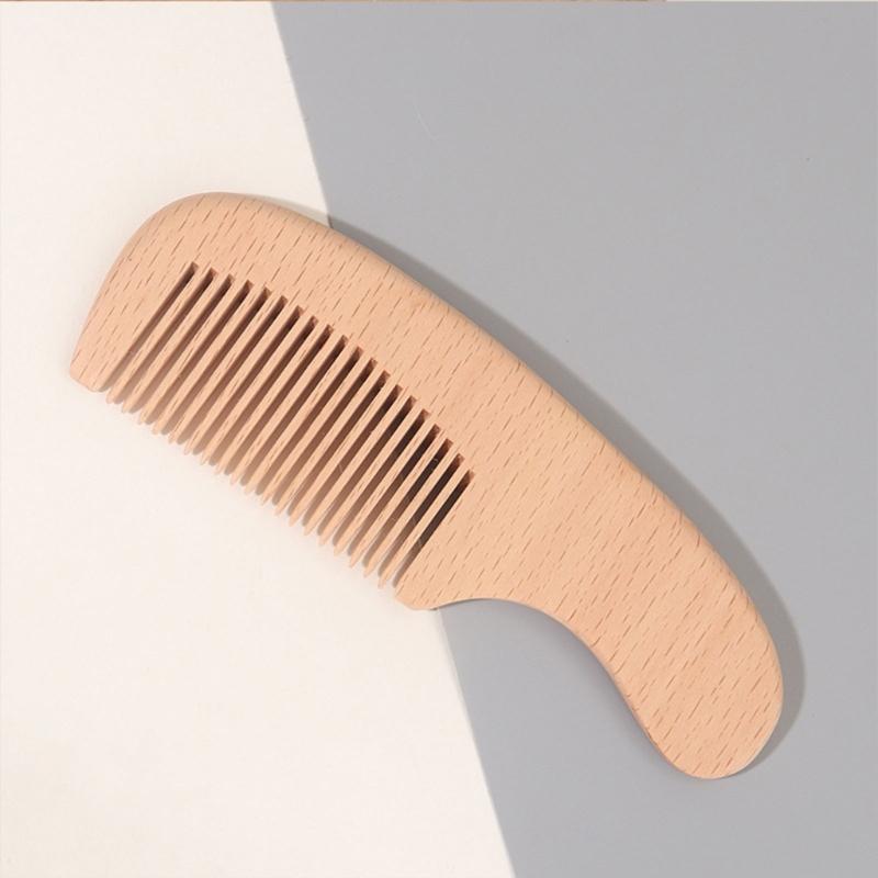 Baby Hair Brush and Hair Comb Set Soft Goat Bristles Cradle Caps Brush for Newborns & Toddlers Wood Baby Hair Brush