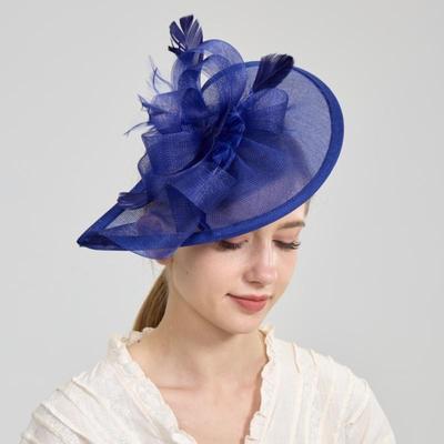 Elegante Velo de Malla Estilo Pluma Sombrero Kentucky Derby y Accesorio para el Cabello de Noche