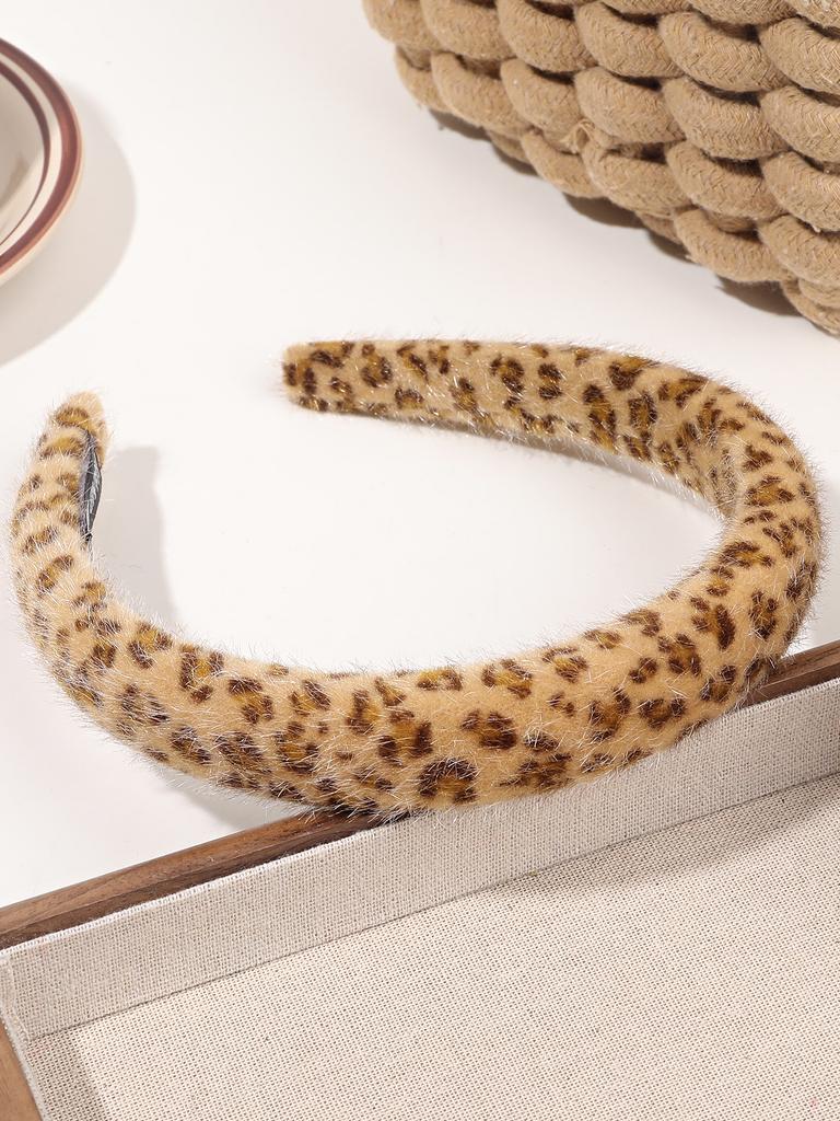 Leopardenmuster Stirnbänder für Frauen Mädchen - Stilvolle Stirnbänder mit Knoten oben - Kopfband Breit Haarband Haarschmuck