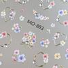 Monet Garden Gilded Flower Nail Stickers - 3D Imitation Dried Flower Design