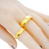 Elegant Gold-Plated Brass Open Ring for Couples: Thickened Vietnamese Sand Gold Finish for Men & Women
