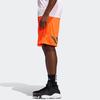 Adidas Basketball Shorts Men's Orange Moderate Straight Fit Pants GH7942