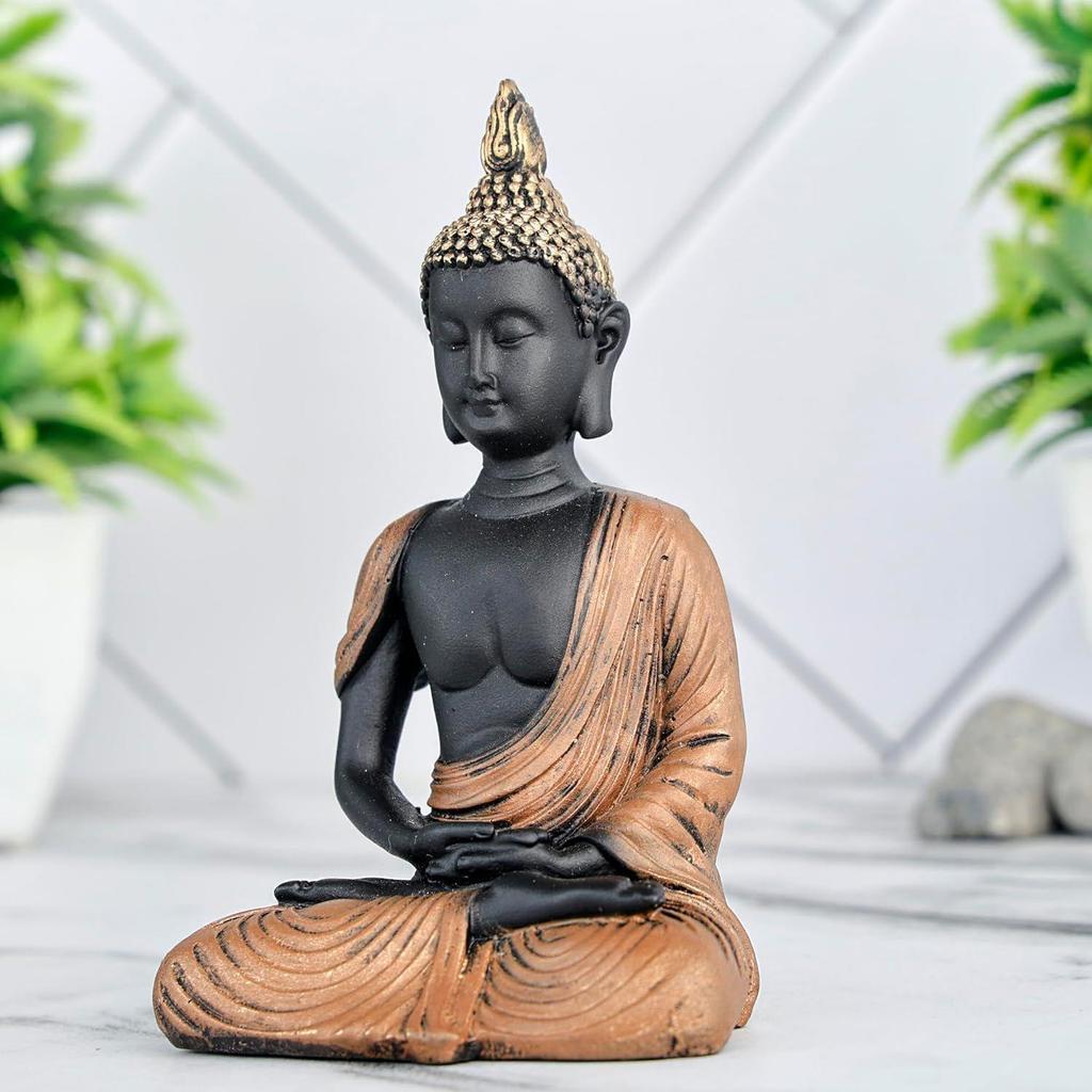 New Sitting Meditating Buddha Statue Showpiece Idol Home Decor Items for Living Room and Gifts
