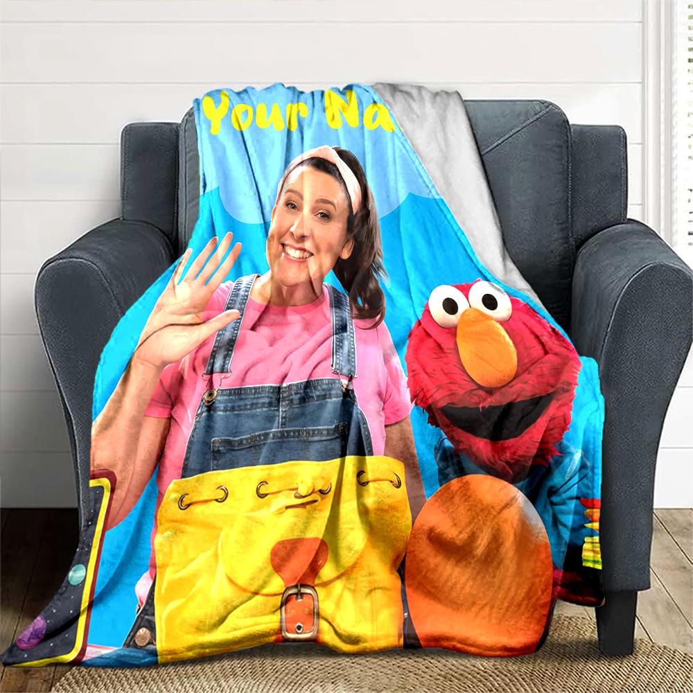 Customiz Name Personality Ms. Rachel  Blanket Soft &Warm Sofa Office Bed Travel Lunch Break Blanket, Gift Suitable All Seasons
