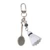 Elegante Accessorio Sportivo Portachiavi a Forma di Racchetta da Badminton Per Tenere in Ordine le Chiavi in Movimento Ideale per Appassionati e Uso Quotidiano