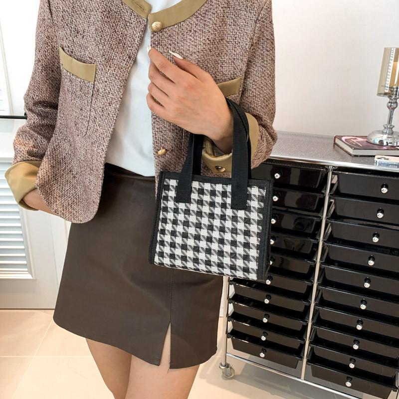 Fashionable Plaid Tote Bag 2023 Stylish Checkered Fabric Purse Ideal For Casual Outings