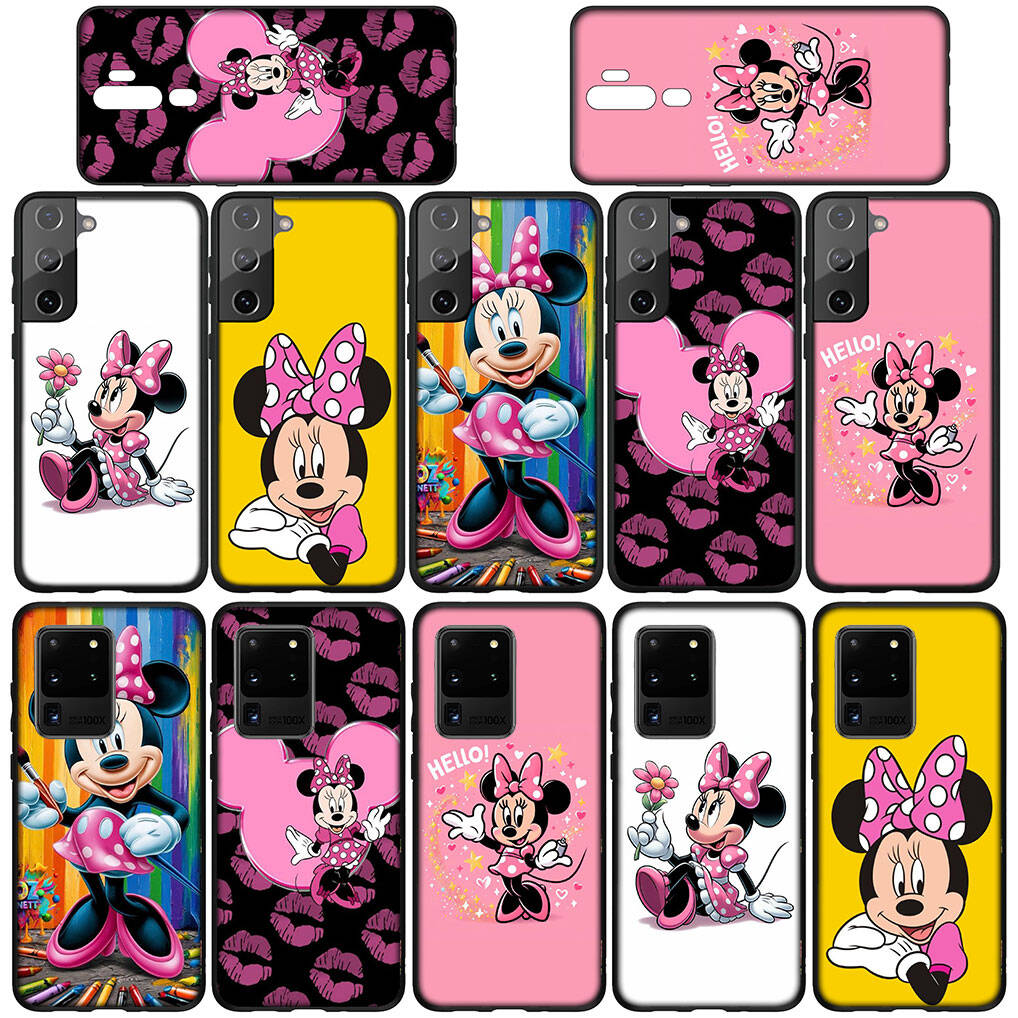 for Samsung Galaxy S25 S24 S23 iPhone 17 16 15 Xiaomi Redmi Note 14 13 12 Plus Pro Max XR A57 Phone Case Anime Minnie Comics Mouse OPPO Huawei Cover