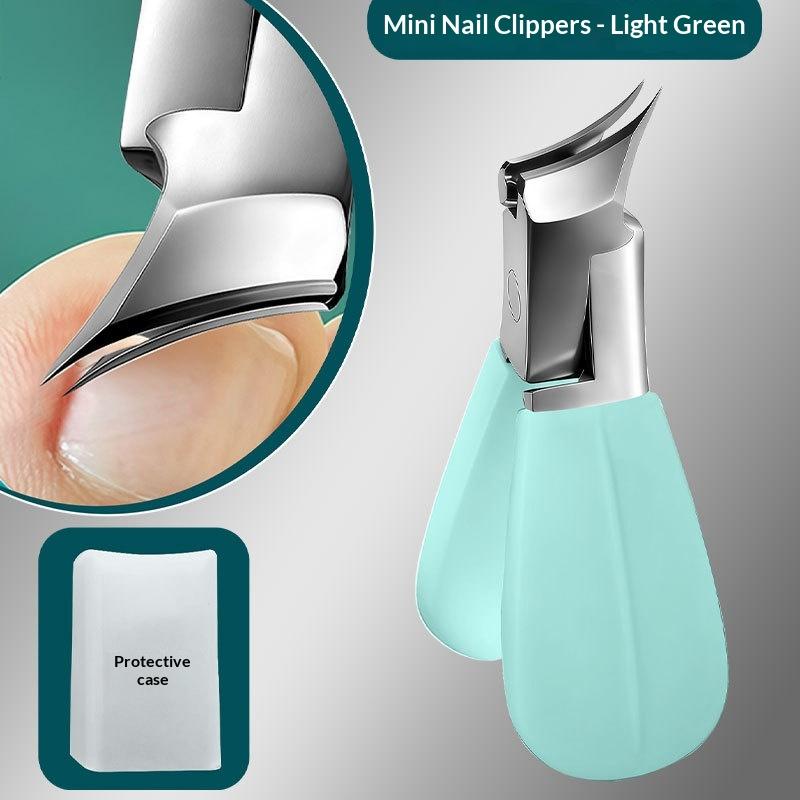 Stainless Steel Curved Clippers Nail Care Tool-Thick Toenail Cuticle Nipper Ingrown Nail Cutter синий