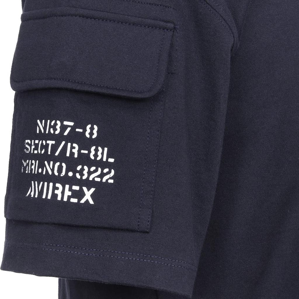 Avirex Fatigue Short Sleeve Size M Men's T-Shirt, (120), Navy, 783-1934006