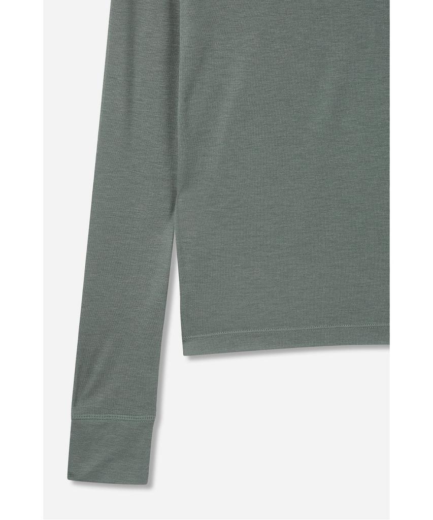 Jaa [Jaah] Women'S Wool Blended Round Neck T-Shirt_Light Green