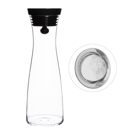 Glass Water Pitcher, Heat Resistant Cold Brew Jug with Lid, 800ml/1200ml/1500ml Large Iced Tea Carafe for Fridge