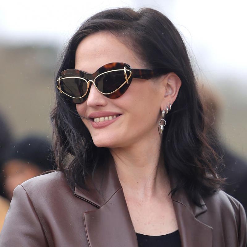 New European and American fashion cat eye sunglasses female driving Internet celebrity YK small frame sunglasses tide sunglas