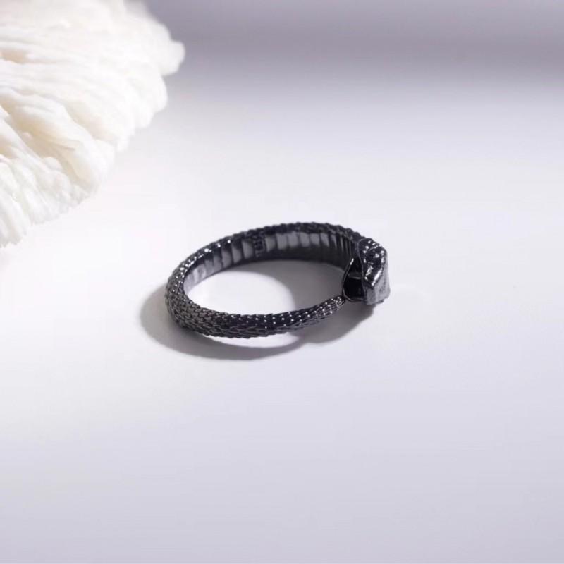 Adjustable Snake Design Mens Ring In Plated Finish Retro Gothic Style Unisex Finger Fashion Forward Individuals