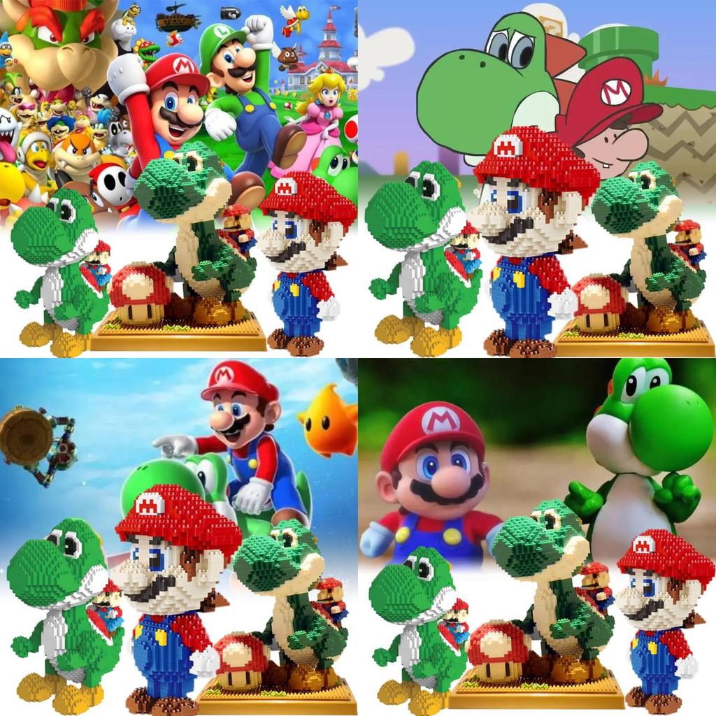 Classic Yoshi Mario Building Blocks Set Featuring 800 High Quality Creative Pieces