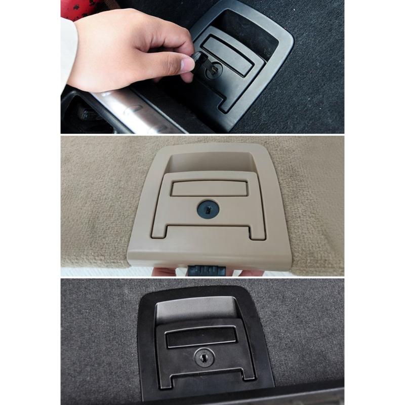 For E70 E71 X5 X6 2006-2013 Interior Rear Trunk Mat Tail Cover Handle Auto Accessories 2 Colors Keyhole