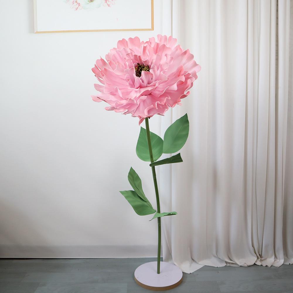 Foam PE Artificial Peony 40cm Fake Flowers New Simulation Peony Flower  Stage Background