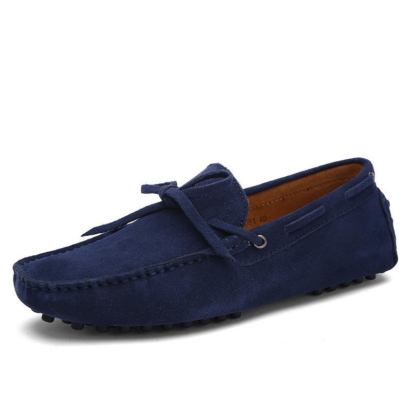 

New Doudou shoes large size shoes leather lace-up driving shoes 49 темно-синього кольору