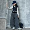 Girls' Spring/Autumn Plaid Wide-Leg Pants 2025 - Trendy Big Girls' Korean Scimitar Style