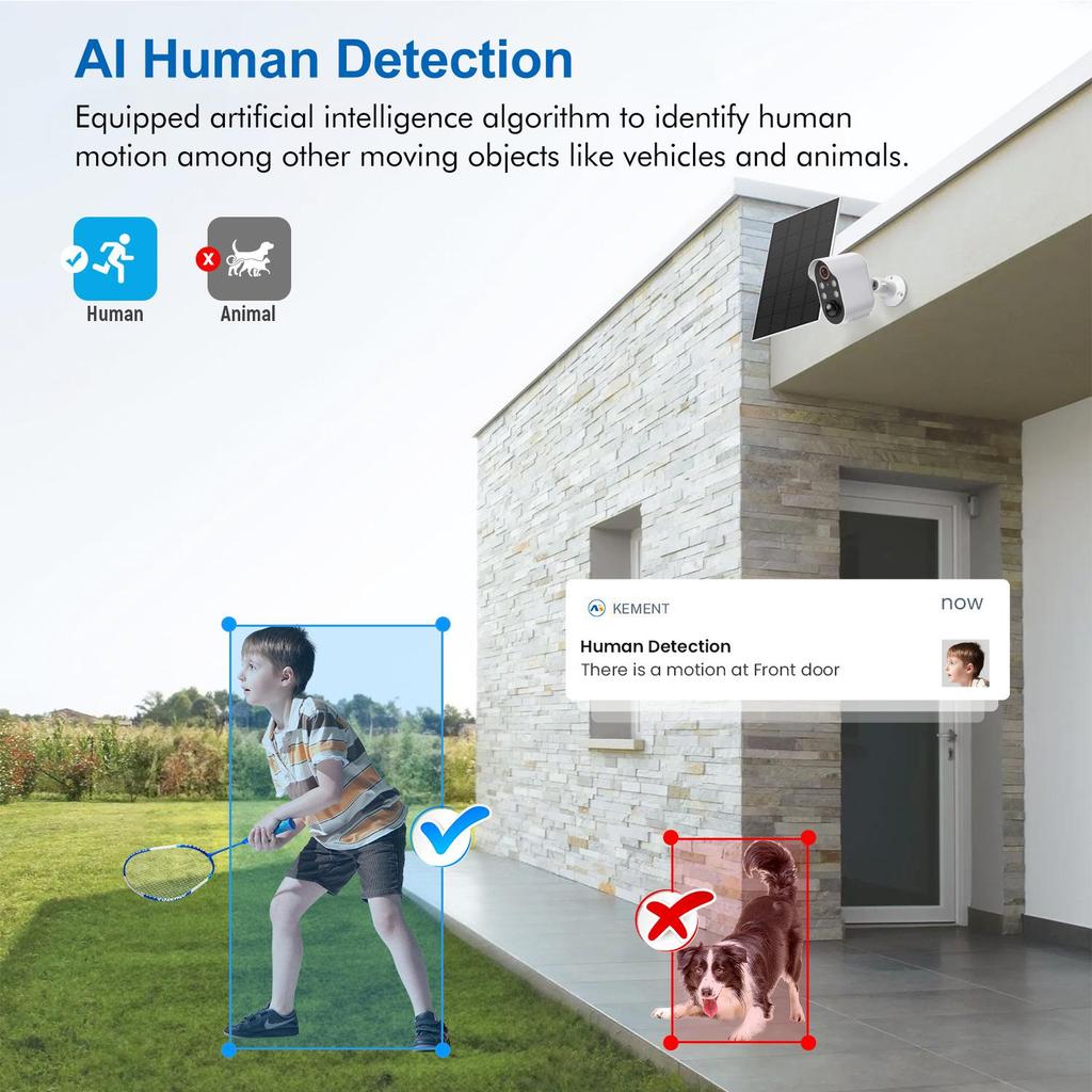 Outdoor Wireless Solar HD Surveillance Camera with Visual Intercom and Night Vision