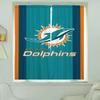 Window Kitchen Curtains for Living Room 2 Pieces Blackout Curtains Door Curtain Miami D-dolphins Partition Bedroom Decoration