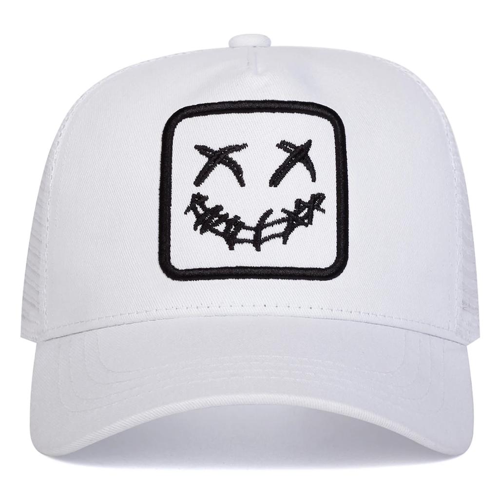 Net Baseball Stitching Embroidered Face Smiling Xx Neutral Gender Women Men For Caps Spring And Summer Outdoor Adjustable Casual Hats Sunscreen