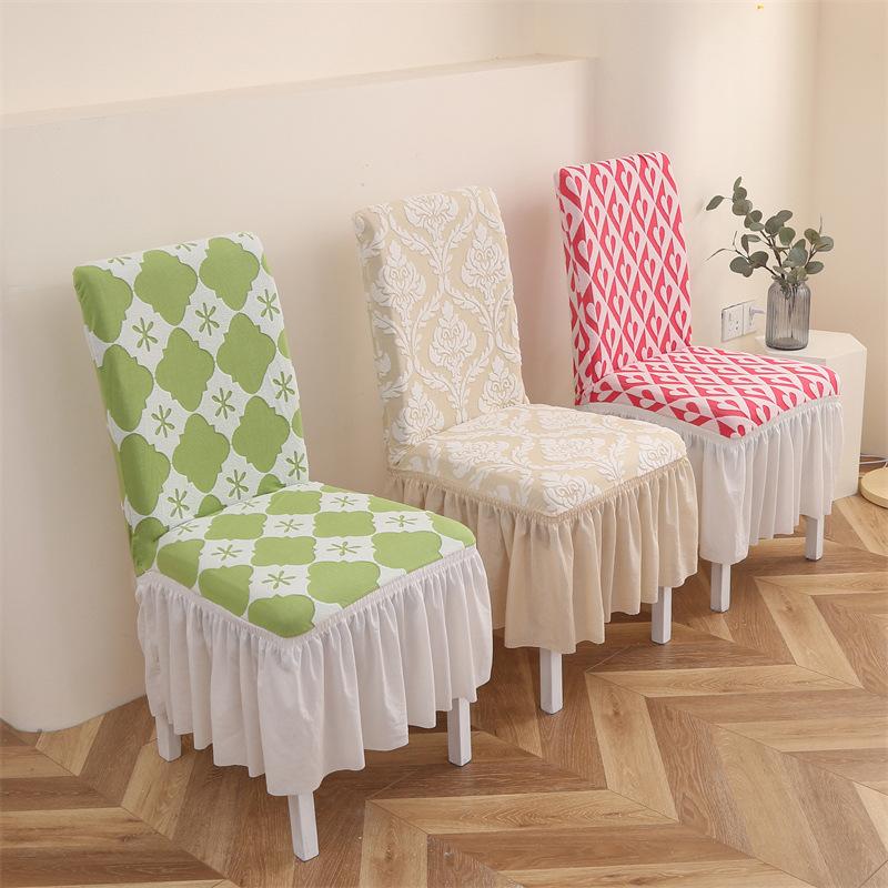 Dining Chair Cover Elastic Stool Cover Thickened Chair Cover Universal Household Dining Table Backrest Integrated Stool Cover Hotel