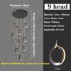 Stair Lamp Long Chandelier Duplex Building Modern Minimalist Light Luxury Creative Villa Loft Living Room Ring Chandelier