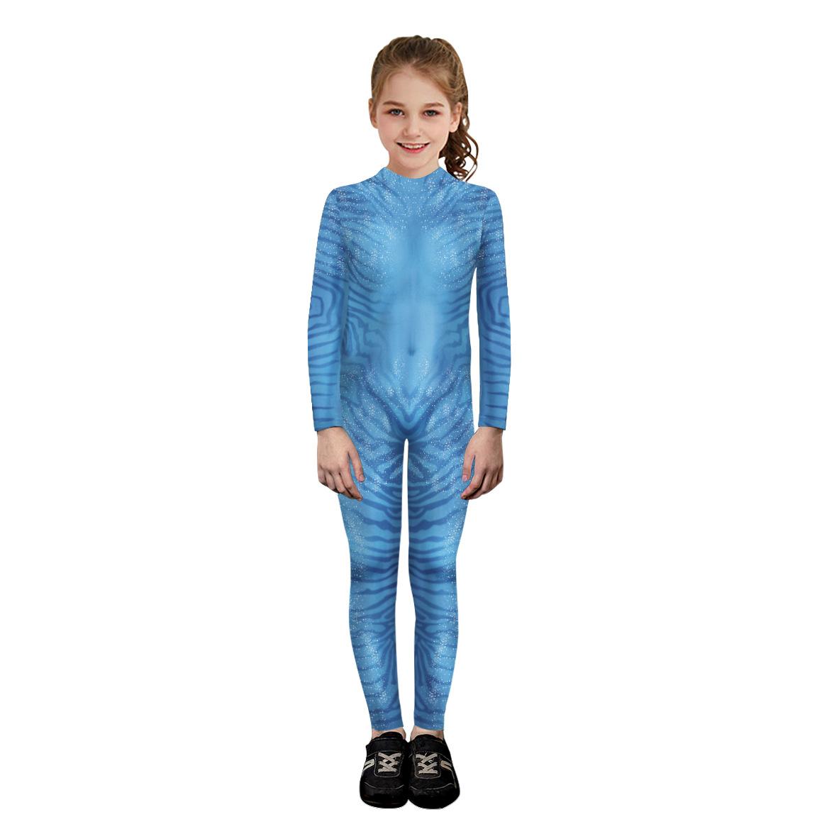 

Halloween costume movie avatar tights water way onesie cosplay suit XXL