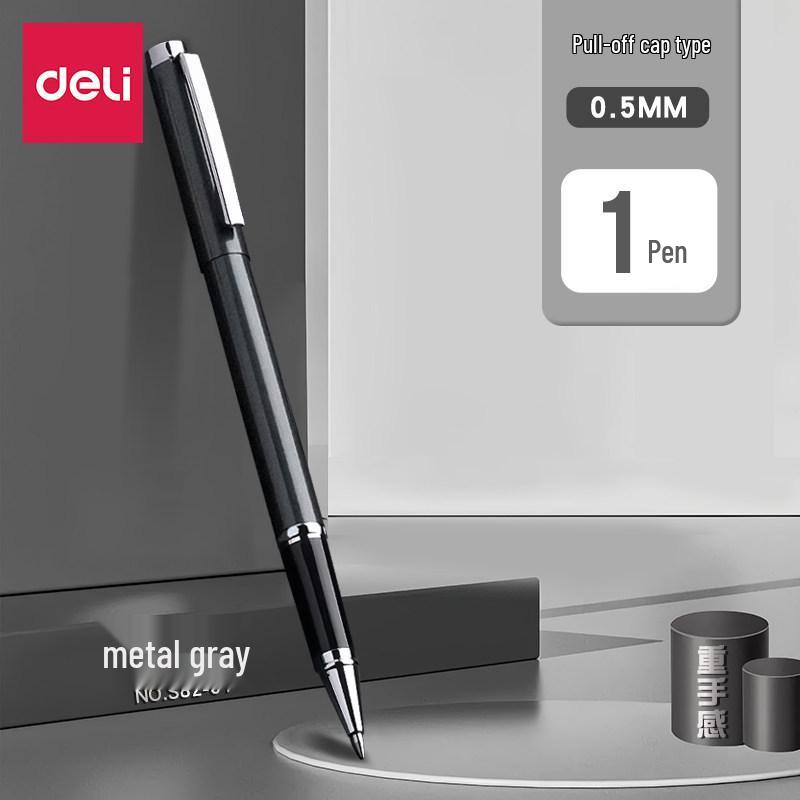 Deli S82-01 Metal Bullet Tip 0.5mm Signature Pen