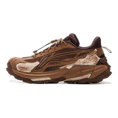 Li Ning Yijie 2.0 Su Zhi Dong Fang Temalı Moda Dış Mekan Kaymaz Dayanıklı Düşük Bilekli Yürüyüş Ayakkabısı Unisex Yürüyüş Ayakkabısı Kahverengi AHTU005-6