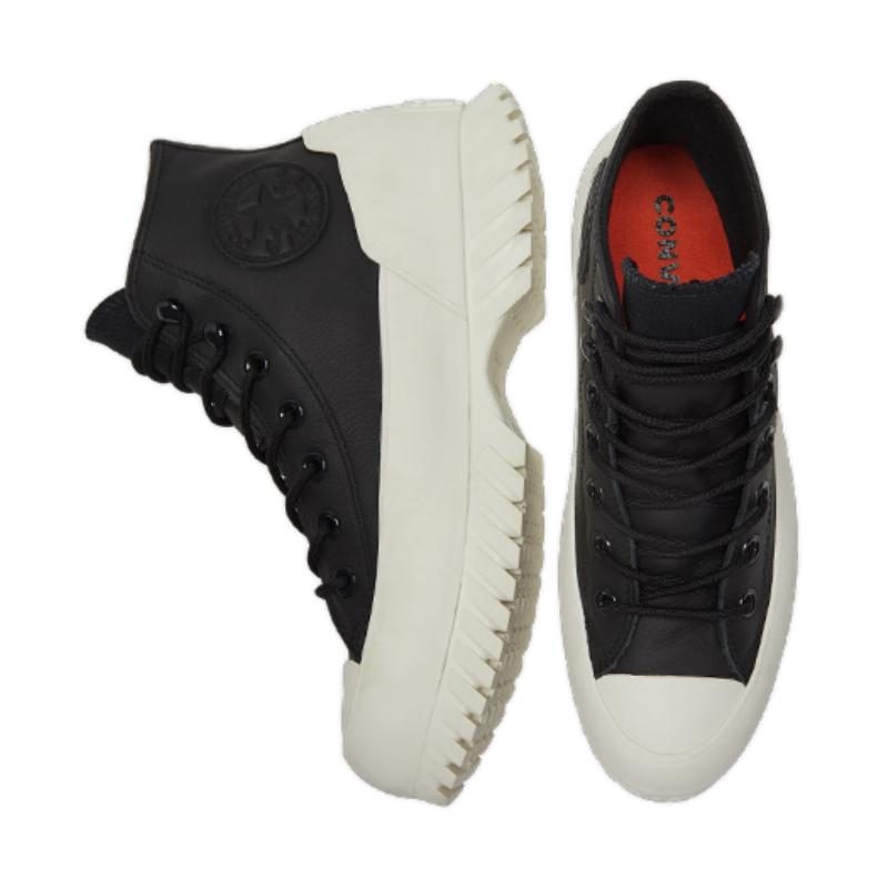Converse Chuck Taylor All Star Leather Lugged Winter 2.0 High-top Lifestyle Casual Shoes Unisex Black and White
